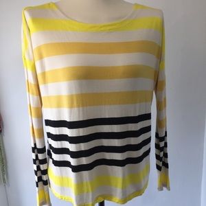 Loft Yellow Striped Top